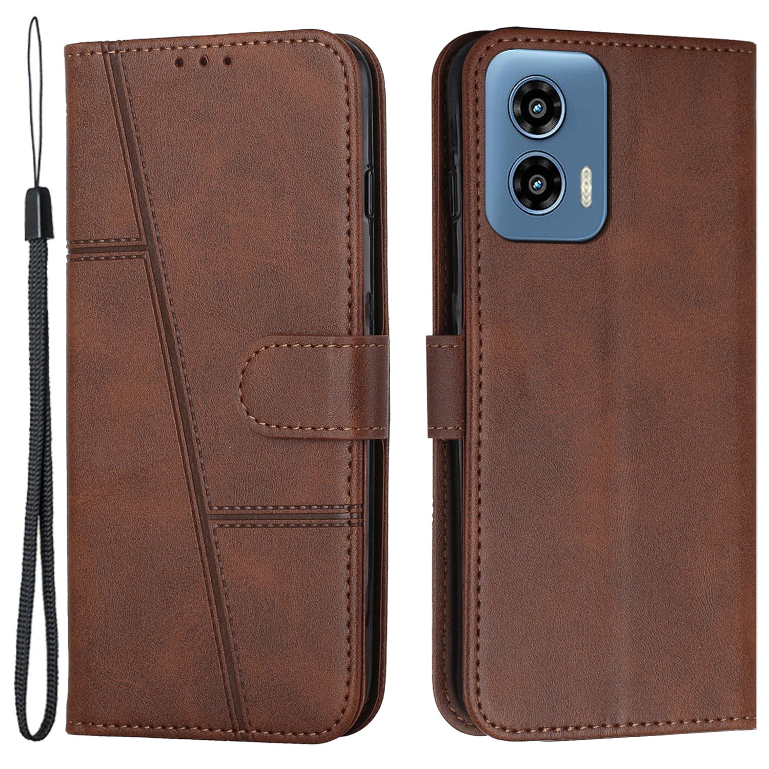 For Motorola Moto G Play 5G (2024) / Moto G 5G (2024) Case PU Leather Stand Flip Phone Cover Calf Texture For Motorola Moto G Play 5G (2024) / Moto G 5G (2024) Case PU Leather Stand Flip Phone Cover Calf Texture